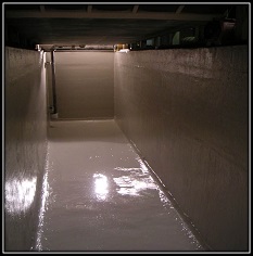 Detalle superficie con revestimiento antiácido impermeabilizaciones cubiertas membrana in situ revestimientos antiacido